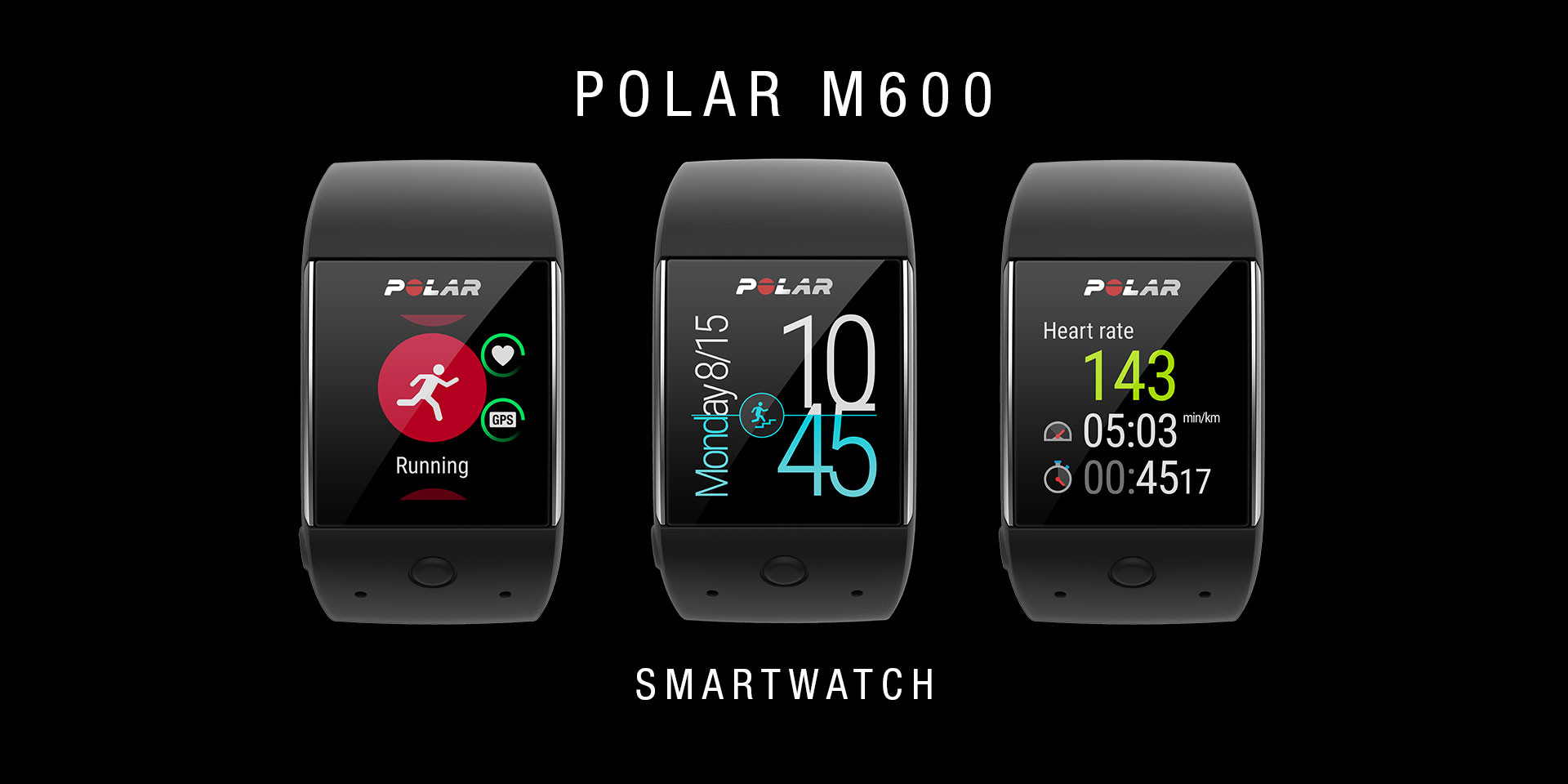 POLAR Montre GPS M600 Blanc avec Capteur de Fréquence Cardiaque