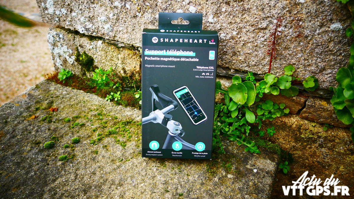 Shapeheart, Support Telephone velo magnetique, Avec pochette detachable  etanche