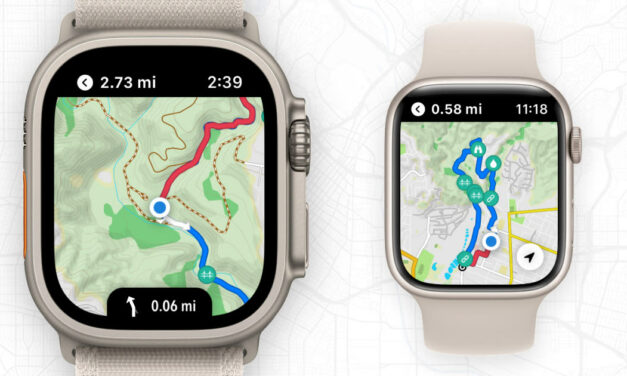 UN FOND DE CARTE SUR L’APPLE WATCH SIGNÉ FOOTPATH ROUTE